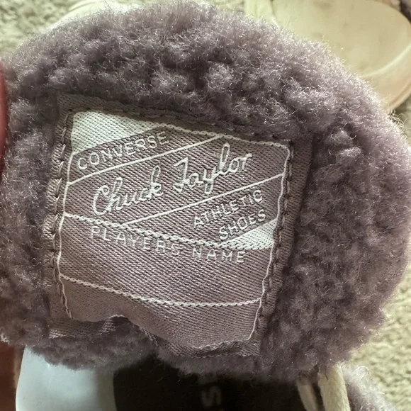 Converse Run Star Hike Platform Chunky Sneaker Rubber Sole High Top Sherpa 7.5 - Picture 7 of 8